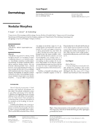 Nodular Morphea