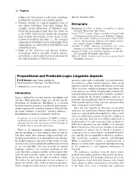 Propositional and Predicate Logic: Linguistic Aspects P a M Seuren, Max Planck Institute for Utterance Token with a Truth Value