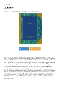 (Read Ebook) Undertow Undertow a Portion of the Forums Where Guests Can Post, Mostly to Address Issues with Registration Or Site Usability