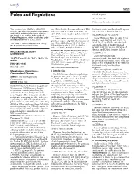 Rules and Regulations Federal Register Vol