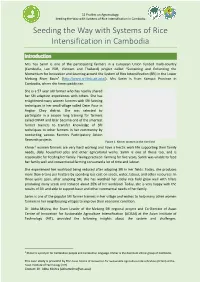 Seeding the Way with Systems of Rice Intensification in Cambodia Seeding the Way with Systems of Rice Intensification in Cambodia
