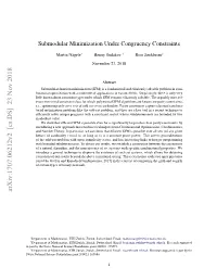 Submodular Minimization Under Congruency Constraints