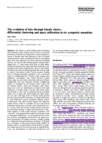 The Evolution of Leks Through Female Choice: Differential Clustering And