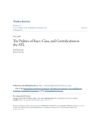 The Politics of Race, Class, and Gentrification in the ATL