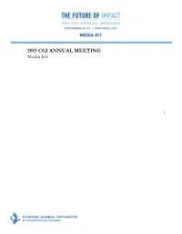 2015 CGI ANNUAL MEETING Media Kit