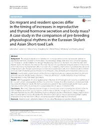 Do Migrant and Resident Species Differ in the Timing Of