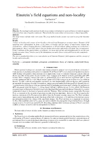 Einstein's Field Equations and Non-Locality