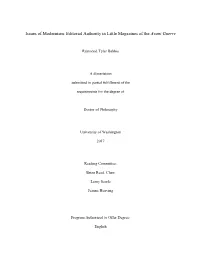 Issues of Modernism: Editorial Authority in Little Magazines of the Avant Guerre