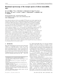 Rotational Spectroscopy of the Isotopic Species of Silicon Monosulfide, Sisw
