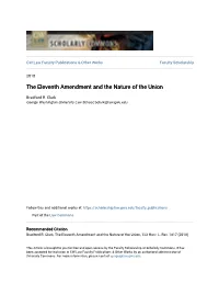 The Eleventh Amendment and the Nature of the Union