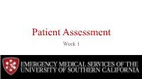 Week 1: Patient Assessment