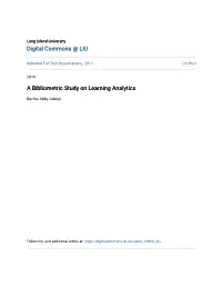 A Bibliometric Study on Learning Analytics