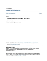 A Socio-Rhetorical Interpretation of Joshua 6