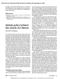 British Policy Behind the Attack on Clinton