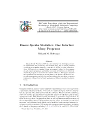 Emacs Speaks Statistics: One Interface — Many Programs