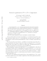Geometric Quantization of N= 2, D= 3 Superanyon