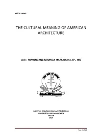 The Cultural Meaning of American Architecture