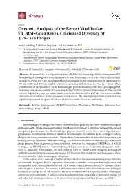 Genomic Analysis of the Recent Viral Isolate Vb Bthp-Goe4 Reveals Increased Diversity of Φ29-Like Phages