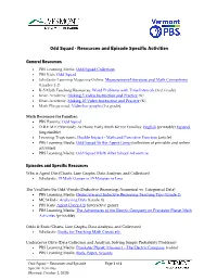 Odd Squad Resources and Episode