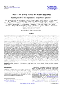 The CALIFA Survey Across the Hubble Sequence Spatially Resolved Stellar Population Properties in Galaxies?