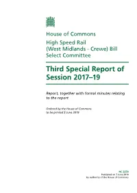 Third Special Report of Session 2017-19
