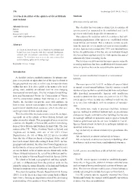 196 Arachnology (2019)18 (3), 196–212 a Revised Checklist of the Spiders of Great Britain Methods and Ireland Selection Criteria and Lists