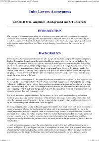 6C33C-B OTL Amplifier - Background and OTL Circuits