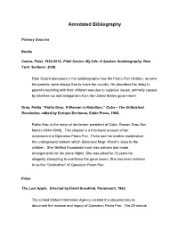 Annotated Bibliography