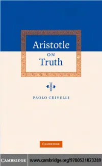 Aristotle on Truth