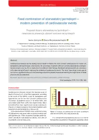 Fixed Combination of Atorvastatin/Perindopril — Modern Prevention of Cardiovascular Events