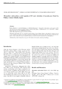 &lt;I&gt;Monanthes Subrosulata&lt;/I&gt;, a New Species of &lt;I&gt;M.&lt;/I&gt; Sect. &lt;I