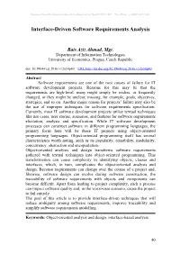 Interface-Driven Software Requirements Analysis
