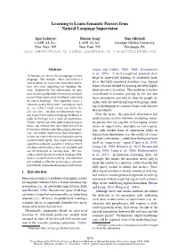 Learning to Learn Semantic Parsers from Natural Language Supervision