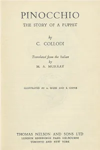 Pinocchio the Story of a Puppet