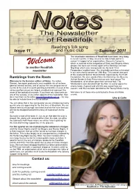 Summer 2011 the Charitable Members of Readifolk Have Been Very Busy Me in Recent Months