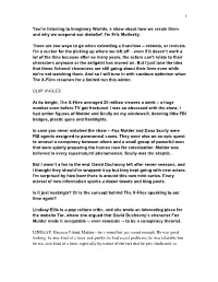 Transcript of the Truth Is out There
