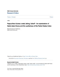 An Examination of Failed State Theory and the Usefulness of the Failed States Index