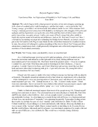 An Exploration of Disability in Neil Young's Life and Music Isaac Stein Abstract