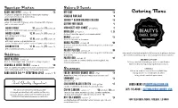 Catering Menu