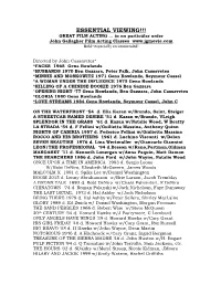 John's Definitive Movie List