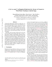 An Empirical Study Into the Absence of Consent to Third-Party Tracking in Android Apps