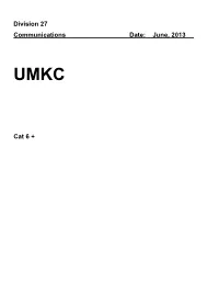 Division 27 Communications Date: June, 2013 Cat