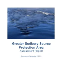 Greater Sudbury Source Protection Area Assessment Report