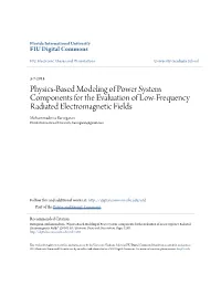 Physics-Based Modeling of Power System Components for The