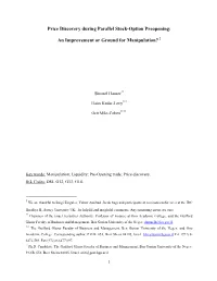 Price Discovery During Parallel Stock-Option Preopening: an Improvement Or Ground for Manipulation?