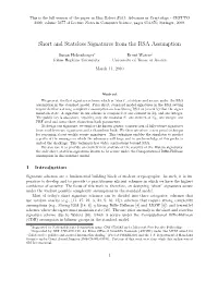 Short and Stateless Signatures from the RSA Assumption