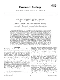 Time Scales of Porphyry Cu Deposit Formation: Insights from Titanium Diffusion in Quartz