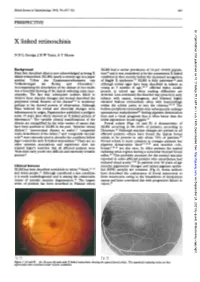 X Linked Retinoschisis