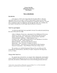 2008 Admissions Task Force Report
