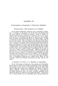 Chapter XX Supernumerary Appendages in Secondary Symmetry